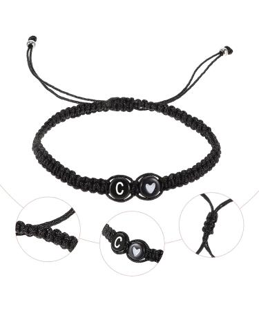 FRCOLOR 4pcs Black and White Heart Bracelet Women Bracelet Simple Bracelet Womens Jewelry Bracelet Matching Men s Bracelets Rope Bracelets Miss Black Rope The Letter Is Acrylic Manual 6X6X0.5CMx3pcs Black Cx3pcs - Buy Online on SooperMarket.com
