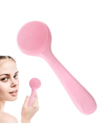 Facial Cleansing Brush - Silicone Face Skin Scrubbers Scrub Pad Manual Facial Cleansing Brush Skin Friendly Waterproof Face Cleaning Scrubber Pink