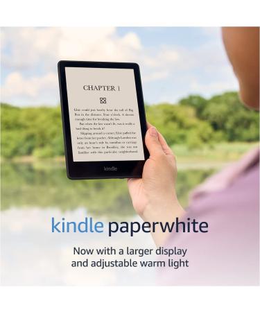 Kindle Paperwhite (8 GB)  Now with a 6.8" display and adjustable warm light  Black Without Kindle Unlimited 8 GB Lockscreen Ad-Supported Black