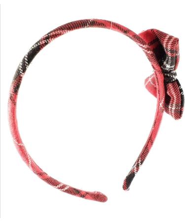 Mytoptrendz Thin Alice Band Headband Red Tartan Hairband With Small Little Cute Bow Girls Hair Accessories - Buy Online on SooperMarket.com