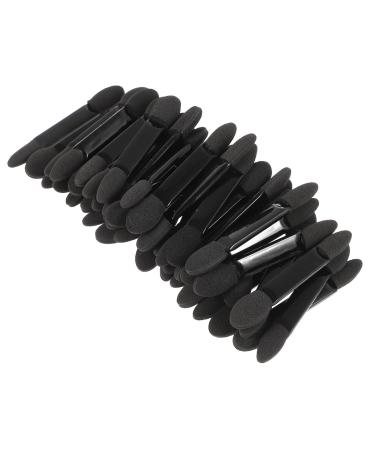 Mikinona Sponge Eyeshadow Brush 50pcs Makeup Sponges Bulk Makeup Eyeshadow Brush Cleaning Brush Lipstick Miss Make up Size 2 Black