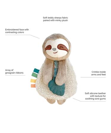 Itzy Ritzy Sloth Lovey with Teether, Crinkle Sound, Sherpa Fabric & Minky Plush - Buy Online on SooperMarket.com