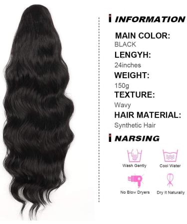 YEESHEDO Long Wavy Drawstring Ponytail Hair Extension for Black Women - Curly Synthetic Hairpiece - Buy Online on SooperMarket.com