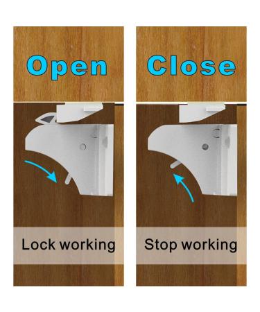 32 Magnetic Cabinet Locks & 6 Keys - Baby Safety Locks with 3M Glue - Easy Installation in 1 Minute - Buy Online on SooperMarket.com