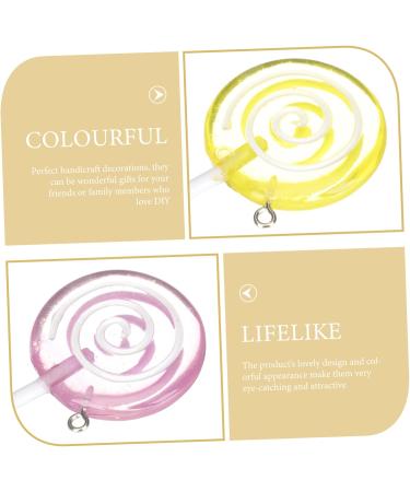 VINTORKY 6pcs Lollipop Model Kids Toy Mini Lollipops Embellishments Diy Lollipops Pendant Fake Lollipops Lollipop Props Wall Decor Christmas Candy Cane Toys Supplies Plastic Child Dessert - Buy Online on SooperMarket.com