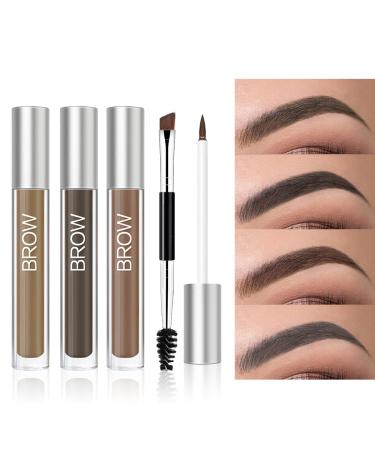 Shop Waterproof Eyebrow Gel - Long-Lasting Semi-Permanent Tinted Makeup & Brush Set in Brunette - Buy Online on SooperMarket.com