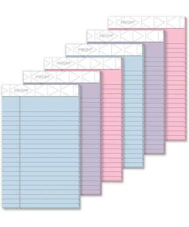 Buy Prism Plus Colored Junior Legal Pads - 5x8 Pastels | 6 Pack of 50-Sheet Top Notebooks - International Shipping Available - Buy Online on SooperMarket.com