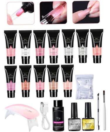 LOUMMRCY Polygel Nail Kit - Complete 8 Piece Starter Set for Beginners | DIY French Nail Art & Manicure at Home - Buy Online on SooperMarket.com