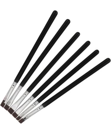 Baluue 18 Pcs Flat Eyebrow Brush Flat Concealer Brush Makeup Tool Cosmetics Tool Black Artificial Fiber - Buy Online on SooperMarket.com