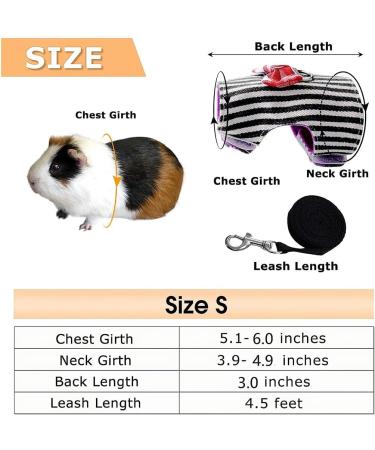 Small Animal Harness Velcro Hamster Harness and Leash Set for Walking Small Animal Chest Straps for Bunny Rabbits Ferret Guinea Pig Chinchilla Puppy Kitten Harness(S) - Buy Online on SooperMarket.com