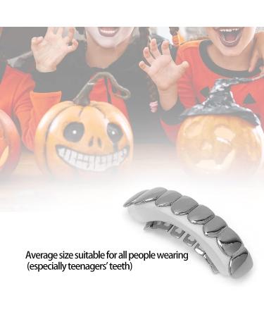 18K Gold Lower Teeth Hip Hop Grills - Halloween Festival Decoration Accessory for Men & Women (Black) - Buy Online on SooperMarket.com
