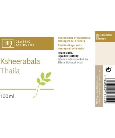 Classic Ayurveda Ksheerabala Thaila - 100ml Body & Head Massage Oil for Relaxation & Wellness - Buy Now - Buy Online on SooperMarket.com