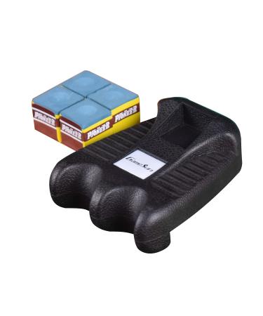 GAMESUN 2,3,4 Holes Cue Holder, Weighted Pool cue Holder with 4pcs chalks, cue Sticks Holder Modern