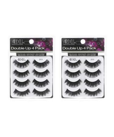 Ardell False Eyelashes 4 Pack Double Up 203 x 2 packs (4 pairs per pack) 8 Pairs Double Up 203