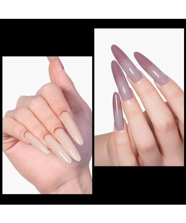 TOMICCA Long Oval French Edge Nail Tips 510pcs - Clear Matte Half Cover False Nails for Acrylic Extensions - 15 Sizes Artificial Nails for Salon Use - Buy Online on SooperMarket.com