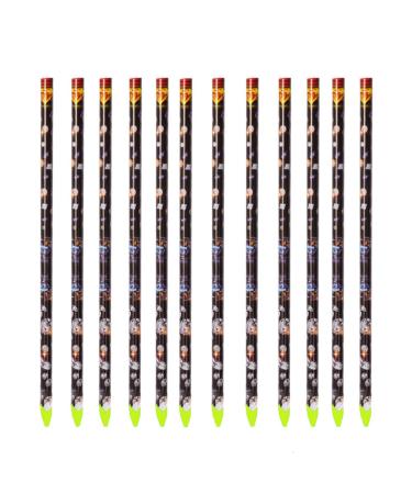 AMZLORD 4/12PCS Rhinestone Picker Pencil Set Self Adhesive Crystal Gem Pick Up Tools with Pencil Sharpener Dotting Wax Pen Nail Dotting Wax Pen Green-12PCS