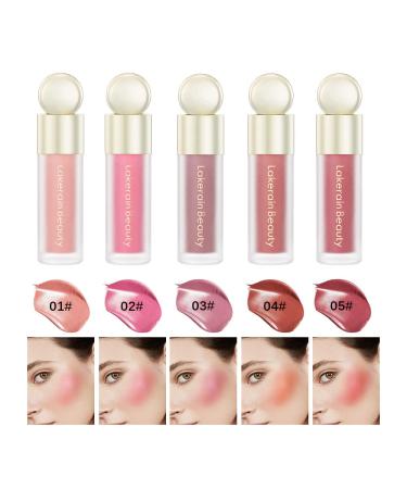 GL-Turelifes Soft Cream Blush Makeup - Long Lasting Liquid Blush for Cheeks - Natural-Looking & Smudge Proof - Dewy Velvet Finish - Easy to Blend Formula (3 Shades) - Buy Online on SooperMarket.com
