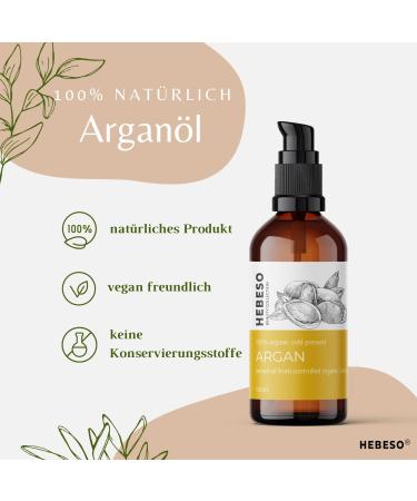 100% Pure Argan Oil & Body Cream - Cold Pressed Vitamin E Rich Hair Treatment & Anti-Aging Serum - 100ml - Buy Online on SooperMarket.com