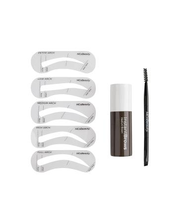 MCoBeauty Medium Brown Brow Kit - Sculpt & Shape Brows Easily - Matte Finish Pomade - Includes Reusable Stencils - Buy Online on SooperMarket.com