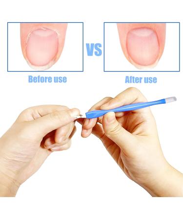 3-Piece V-Shaped Cuticle Trimmer & Pusher Set for Nail Care - Blue - Buy Online on SooperMarket.com