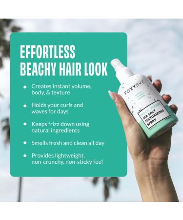 FoxyBae Sea Salt Spray & Flat Iron Bundle - Biotin-Infused Texturizing Spray & 1" Sleek & Slay Ceramic Hair Straightener for Voluminous Frizz-Free Shiny Hair Party Pink  - Buy Online on SooperMarket.com