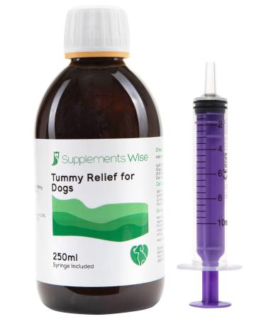 Tummy Relief for Dogs - Puppy and Dog Diarrhea Treatment - Stomach Settler and Gut Health Supplements - Liquid Dog Medicine for Dog Upset Stomach- Fast Acting Stool Firm Remedy - 1 Bottle 250ml