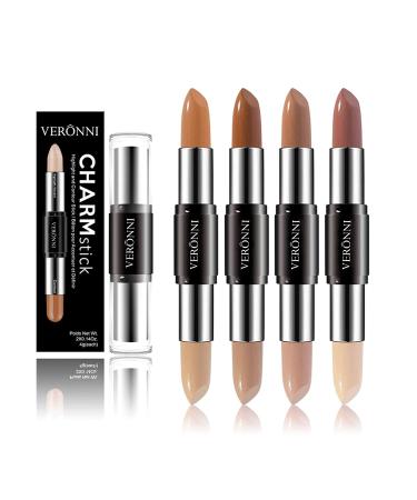 Cruelty-Free 8 Colors Contour Stick & Highlight Concealer 2-in-1 Set - Buy Online on SooperMarket.com
