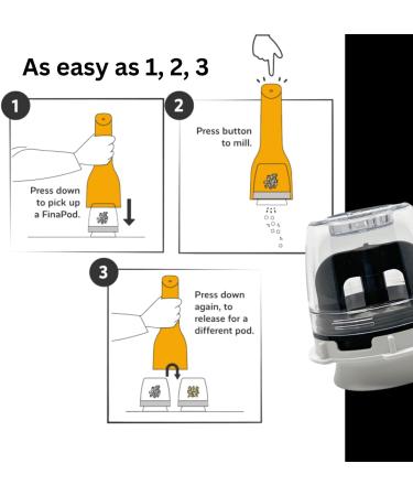 FinaMill FinaPod MAX: Interchangeable Spice Pod for Grinding Allspice, Basil, and More with 30% Greater Capacity - Buy Online on SooperMarket.com