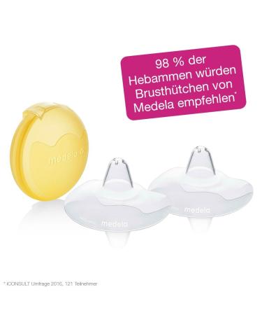 Medela Contact Nipple Shields - BPA-Free Soft Silicone 16mm Small - Includes 2 Shields & Case for Nursing Comfort - Buy Online on SooperMarket.com