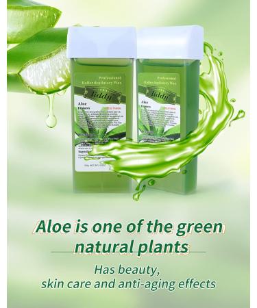 Sensitive Skin Roller Waxing Kit with Aloe for Hair Removal | At-Home Waxing Kit for Arms, Legs, and Body | Men and Women - Buy Online on SooperMarket.com