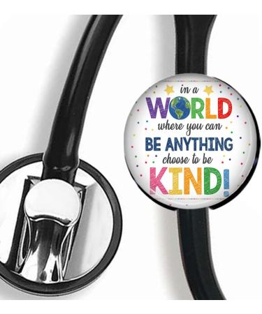 In World Stethoscope Tag Steth ID Tag Nurse Badge StethoscopeTag Black