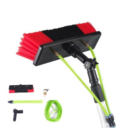 photovoltaic cleaner window cleaning pole Window Cleaning Pole/Water Fed Telescopic Brush/Extendable Cleaner Conservatory Roof Suitable For Photovoltaic Panel CleaningTrucks Windows 30cm Brush Head 9m pole