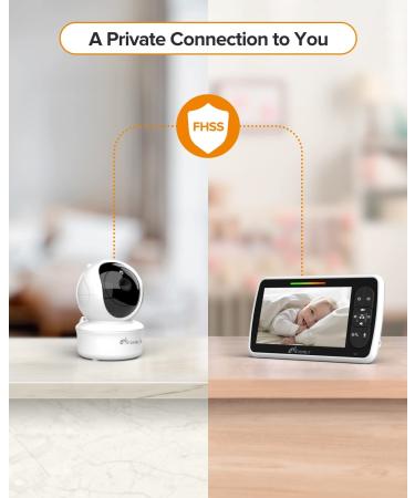 5 Large Display Video Baby Monitor w/ Remote PTZ, Night Vision & Lullabies | Two-Way Audio & Temp Display | 960ft Range Camera and Audio 650 - Buy Online on SooperMarket.com