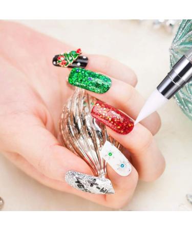 Nail Art Sculpture Pens Silicone Dual Head Manicure Carving Pen Rhinestone Beads Picker Tool DIY Nail Decoration Tool - Buy Online on SooperMarket.com