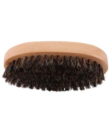Men's Comb Brush - Synthetic Boar Bristles Wooden Handle Oval Design for Mustache & Beard Care Ideal for Military Bags - International Shipping Available - Buy Online on SooperMarket.com