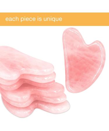 COOESS Gua Sha Tool - Natural Rose Quartz Facial Massage Tool for Eyes Neck & Body | Genuine Jade Stone Gua Sha for Radiant Skin - Buy Online on SooperMarket.com