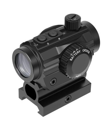 Feyachi RDS-36 1x22mm 5 MOA Red & Green Dot Sight Micro Red & Green Dot Scope with 0.83 Riser Mount Absolute Co-Witness Height
