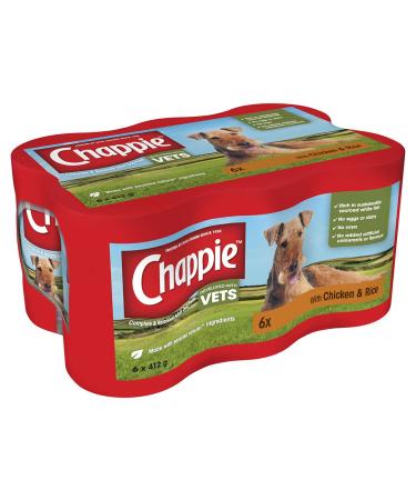 Mars Pet Things Chappie Dog Tins Chicken & Rice 6x412g (Pack of 4)