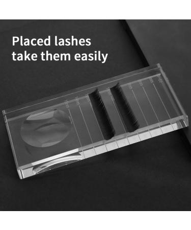 Buy Crystal Glass Eyelash Pallet - Durable Transparent Adhesive Holder for Extensions & Makeup - Buy Online on SooperMarket.com