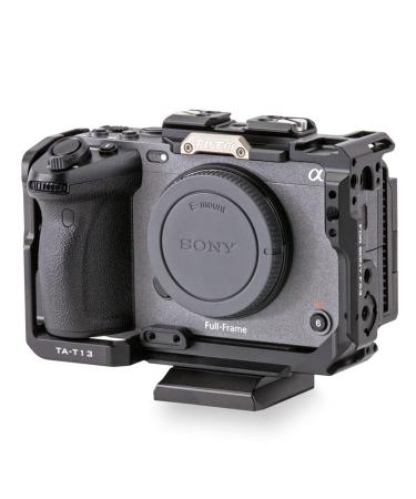 Tiltaing Full Camera Cage Compatible with Sony FX3/FX30  Black | Integrated Design, Half Cage & Full Cage,Cold Shoe Receivers, NATO Rails for Side Handles, Quick Release Plate | TA-T13-FCC-B