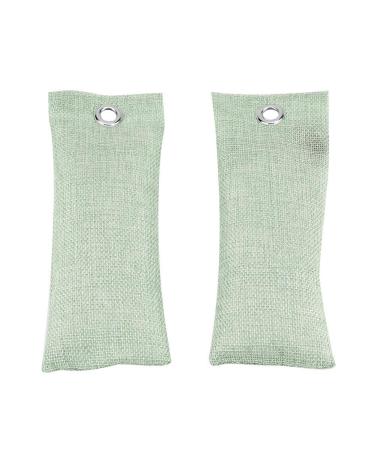 4 pieces activated charcoal deodorizer naturally activated bamboo air purification bags home car air purifier shoes smell absorber and eliminator deodorant bag (light green)
