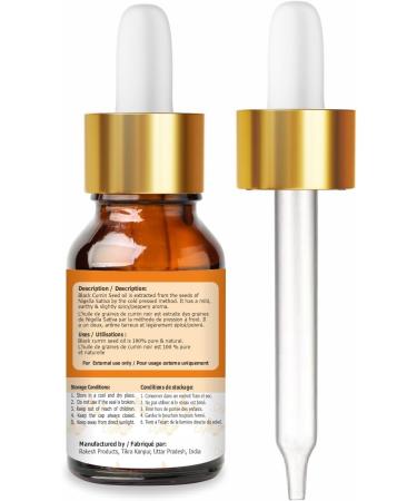 Crysalis Black Cumin Seed (Nigella Sativa) Oil|100% Pure & Natural Undiluted Carrier Oil Organic Standard For Skin & Hair Care|Therapeutic Grade Oil Fights Dry Skin Conditions - 15ML With Dropper 15 ml (Pack of 1) - Buy Online on SooperMarket.com