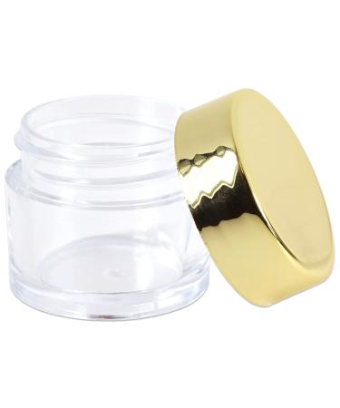 Beauticom 7g Clear Acrylic Jars Leak Proof Thick Wall for Beauty & Cosmetics (48 Pack with Gold Lids - Buy Online on SooperMarket.com
