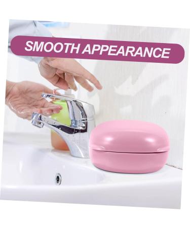 Anneome 2pcs Soap Box Bathroom Soap Holder Container with Lid Plastic Containers Soap Bar Bathroom Supplies Bar Soap Holder To Go Shower Soap Container Pink or Travel Soap Dish With Cover Pink 11.5X8X5CM - Buy Online on SooperMarket.com