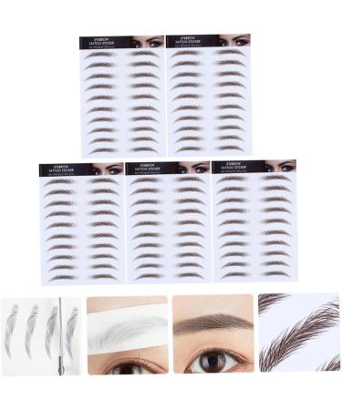 NOLITOY 5pcs Eyebrow Stickers Temporary Brow Tattoos Fake Eyebrows Eyebrow Tool 6d Eyebrow Trimming The Lazy - Buy Online on SooperMarket.com