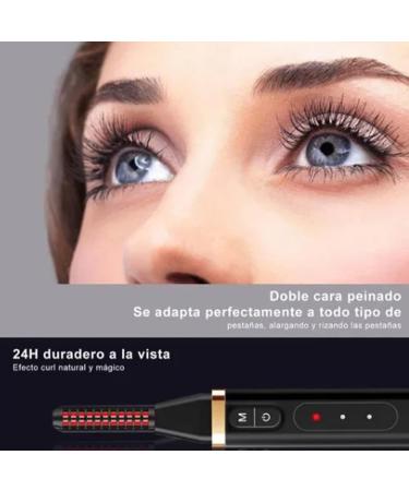 Heated Eyelash Curlers Portable Heated Lash Curler 10S Fast Heating 3 Gear Long Lasting USB Rechargeable Safe Electric Lash Curler - Buy Online on SooperMarket.com