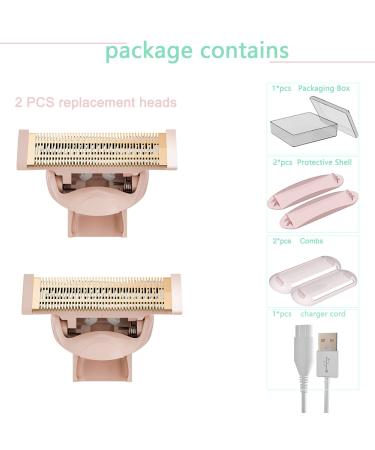 Flawless Nu Razor Pink Replacement Heads - Compatible with Finishing Touch, Rose Gold Body, 2 Blades + 1 Charger Cord - Buy Online on SooperMarket.com