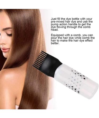 Serlium Hair Oil Applicator Bottle 160ml - Lightweight Root Comb for Scalp Treatment & Hair Coloring Dye - Black - Buy Online on SooperMarket.com
