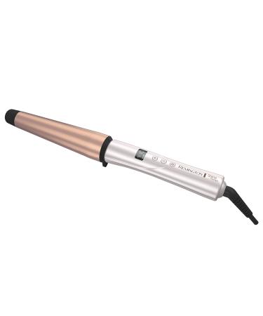 Remington Shine Therapy 1-1  Curling Iron, Argan Oil & Keratin Tapered Hair Curling Wand, White