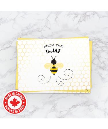 Sweet As Can Bee Thank You Greeting Cards / 24 Baby Shower Note Cards With White Envelopes / 4 Adorable Honeybee Thanks Designs/Made In Canada Yello White Black - Buy Online on SooperMarket.com